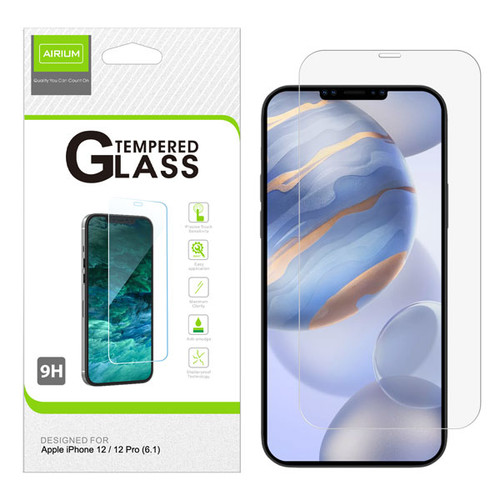 Airium Tempered Glass Screen Protector (2.5D) for Apple iPhone 12 (6.1) / 12 Pro (6.1) - Clear